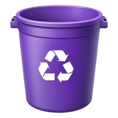 round purple recycle bin empty sticker