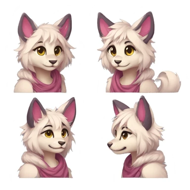 Shy kawaii cute anthro furry by Falvie, LiLaiRa, griffsnuff, AngieWolf sticker