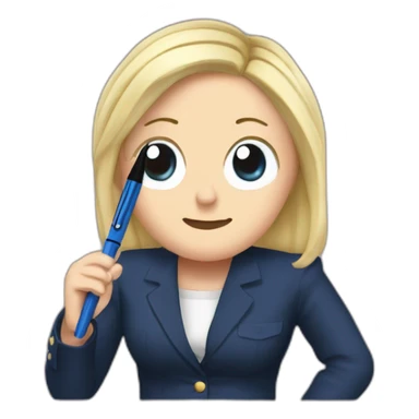 Marine Le Pen est morte avec un stylo sticker