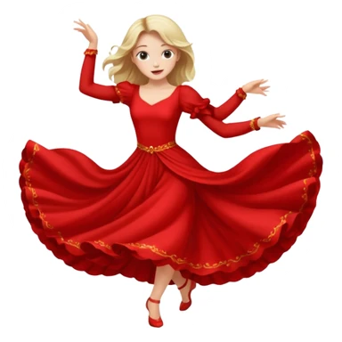 dancing girl sticker