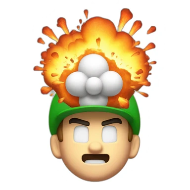 exploding head mario sticker