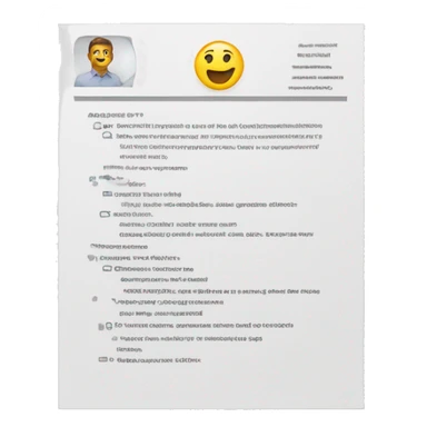 Resume document sticker
