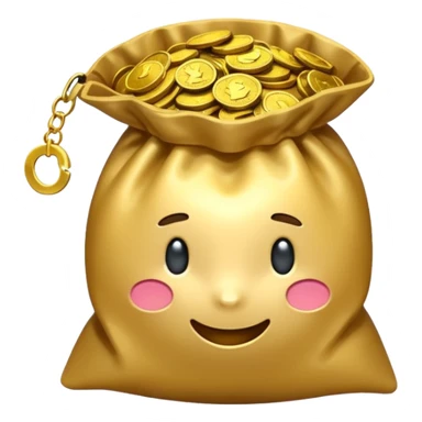 the small pouch should open so the coins come out of it, not closed sticker