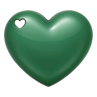 Deep green heart sticker