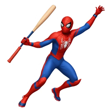 Spiderman playing cricket  sticker