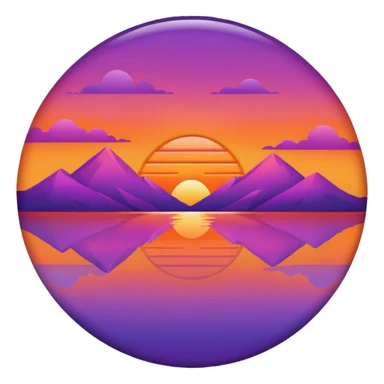 Sunset sticker