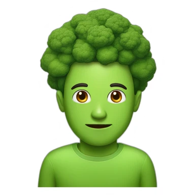 man with broccoli head sticker