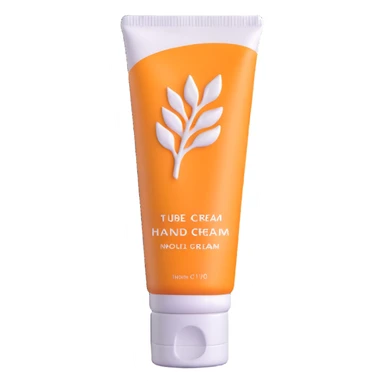 used tube of hand cream, wrinkled and partially empty, pastel colors sticker