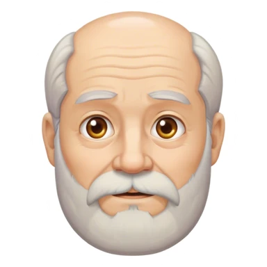 old man with beard portrait sticker