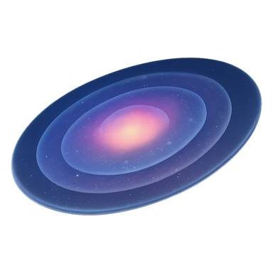 milky way galaxy with soft translucent cosmic effect in matte glass style sticker