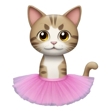 Cat with tutu sticker