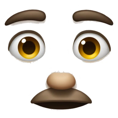 a emoji with one eyebrow up looking to the side giving a dirty look  sticker