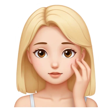 Head touching girl sticker