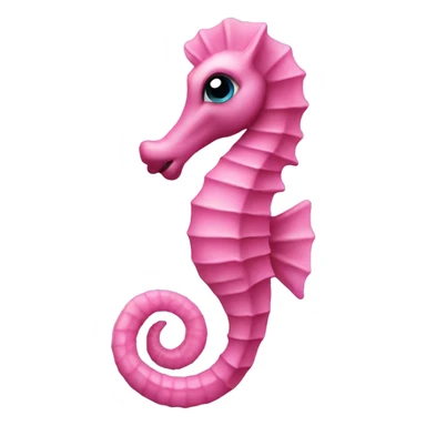 Pink seahorse sticker