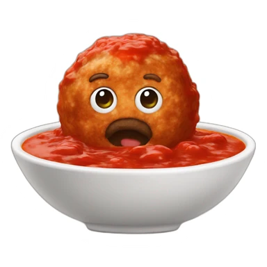 one meatball with tomato sauce sticker