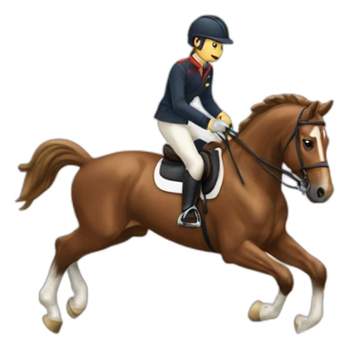 Cheval qui saute un oxer sticker