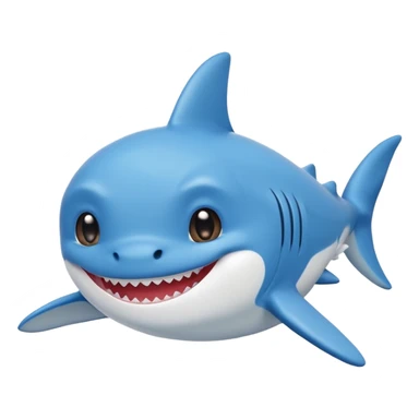 emojis.com cute-baby-shark,-simple,-friendly,-suitable-for-emoji-or-sticker sticker
