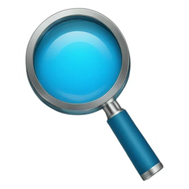 Magnifier blue with letter W sticker