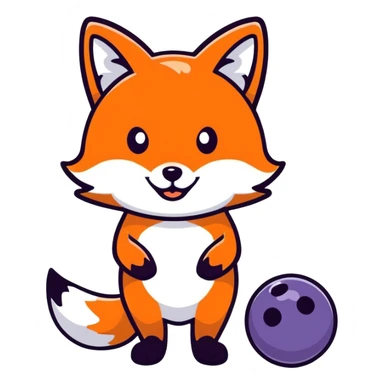 Fox bowling  sticker