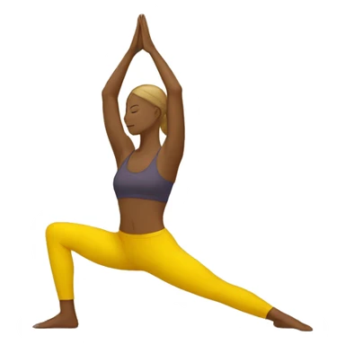 yellow person doing yoga sticker
