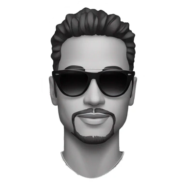 Rauw Alejandro; Puerto Rican singer wearing stylish sunglasses sticker
