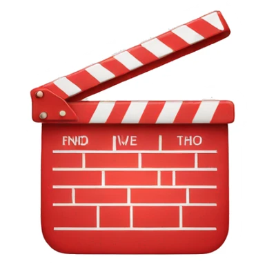 red movie clap sticker