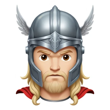 Thor Norse god of thunder with winged helmet sticker