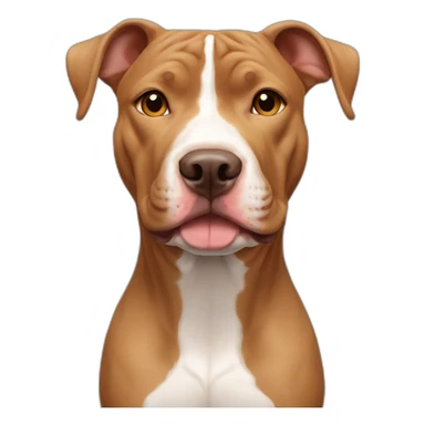 a female red nose pitbull, light brown fur, light colored eyes sticker