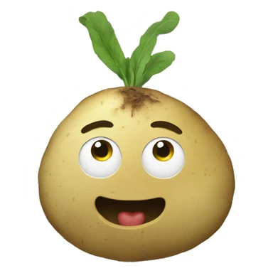 a potato on the train sticker