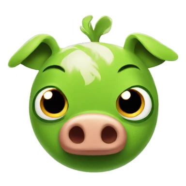 The green pig from Angry Birds sticker