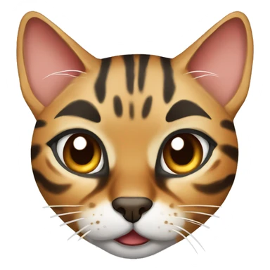 Bengal cat with angry face sticker