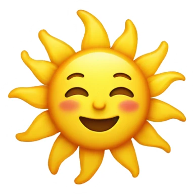 A happy sun emoji sticker