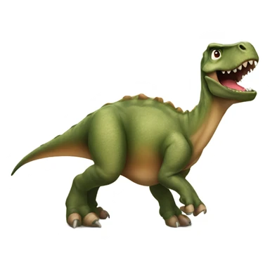 Dinosauro che batte il cinque a un cane sticker