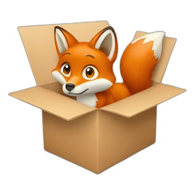 fox-in-box sticker