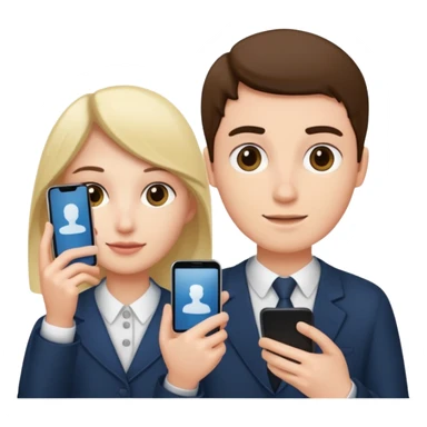 pink video call between one person holding the phone with a person on the phone screen sticker