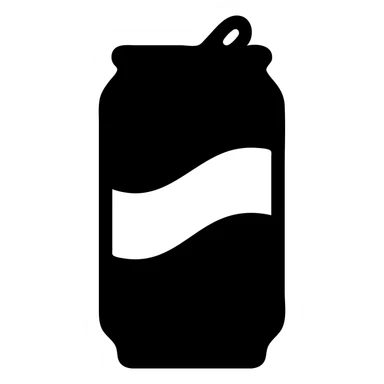 A soda in a metal can sticker
