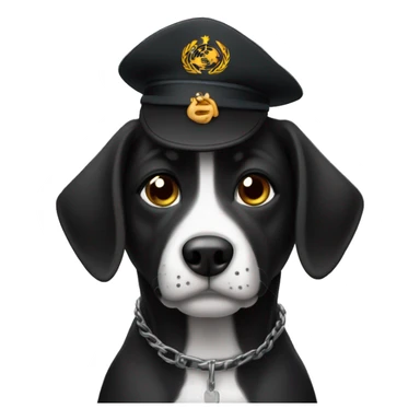 Un perro negro con la tripa blan sticker