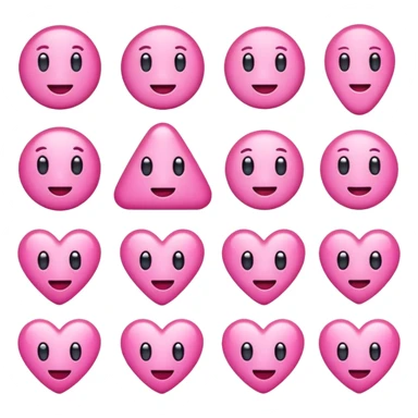 Pink emojis sticker