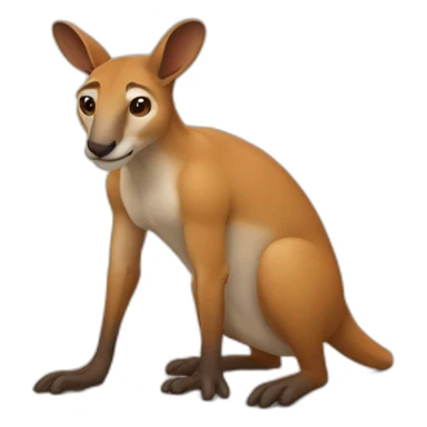 Homme kangourou musclé sticker