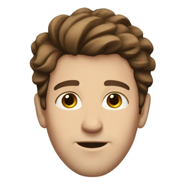 white guy shortg brown hair brown eyes no beard sticker