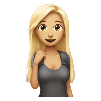 Flirting girl blush sticker