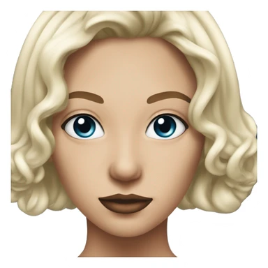 Femm noir de peau avec une coupe carré bleu sticker