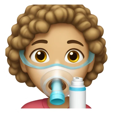Girl with inhaler sticker