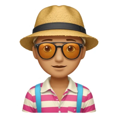 fotographer with summer clothes and sun glasses sticker