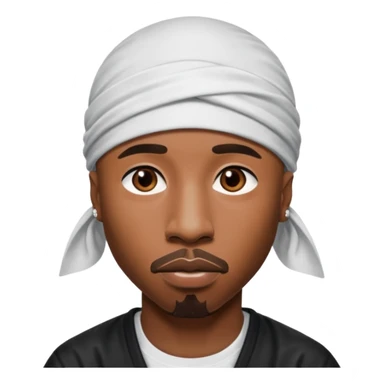 2Pac only face and durage sticker