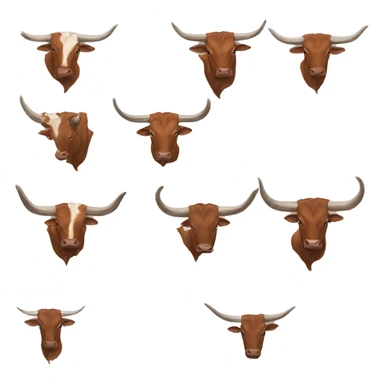 bull, Texas Longhorn, brindle, long long long long horns, full body sticker