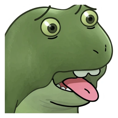 Emoji face with two hands sticking it’s tongue out  sticker