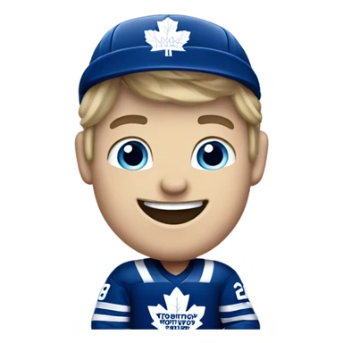 Toronto Maple Leafs hockey player with thumbs up sticker