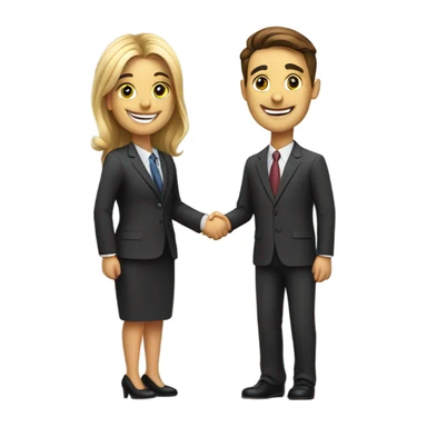 client customer shaking hands sticker