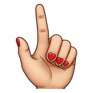 Middle finger with love sticker